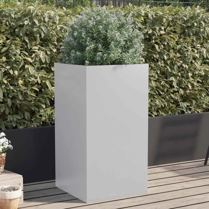 Cortenstalen plantenbakken voor tuin balkon en terras - Gegalvaniseerd staal/Grijs / 42 x 38 x 75 cm / 1 - Bloempotten