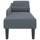 Darkgrijs materiaal chaise longue voor ultiem comfort en ontspanning - Chaises longues