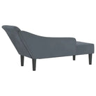 Darkgrijs materiaal chaise longue voor ultiem comfort en ontspanning - Chaises longues