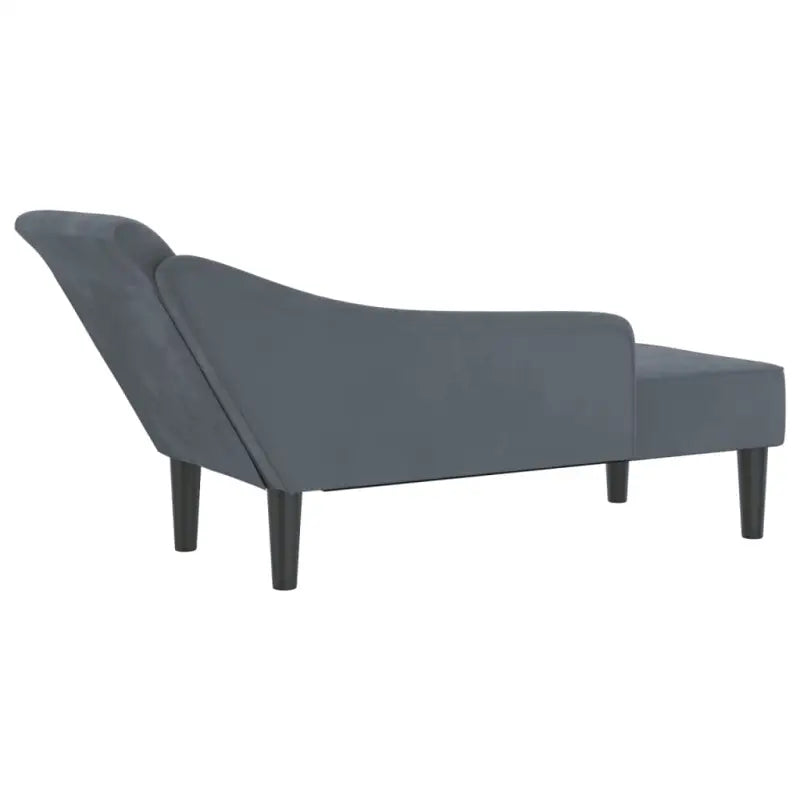 Darkgrijs materiaal chaise longue voor ultiem comfort en ontspanning - Chaises longues