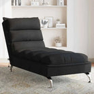 Decoratieve chaise longue met multiplex lattenbodem en duurzame stof - Zwart / 1 / met massage - Chaises longues