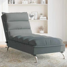 Decoratieve chaise longue met multiplex lattenbodem en duurzame stof - Donkergrijs / 1 / met massage - Chaises longues
