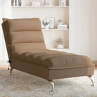 Decoratieve chaise longue met multiplex lattenbodem en duurzame stof - Bruin / 1 / met massage - Chaises longues