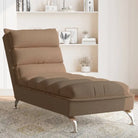 Decoratieve chaise longue met multiplex lattenbodem en duurzame stof - Bruin / 1 / zonder massage - Chaises longues
