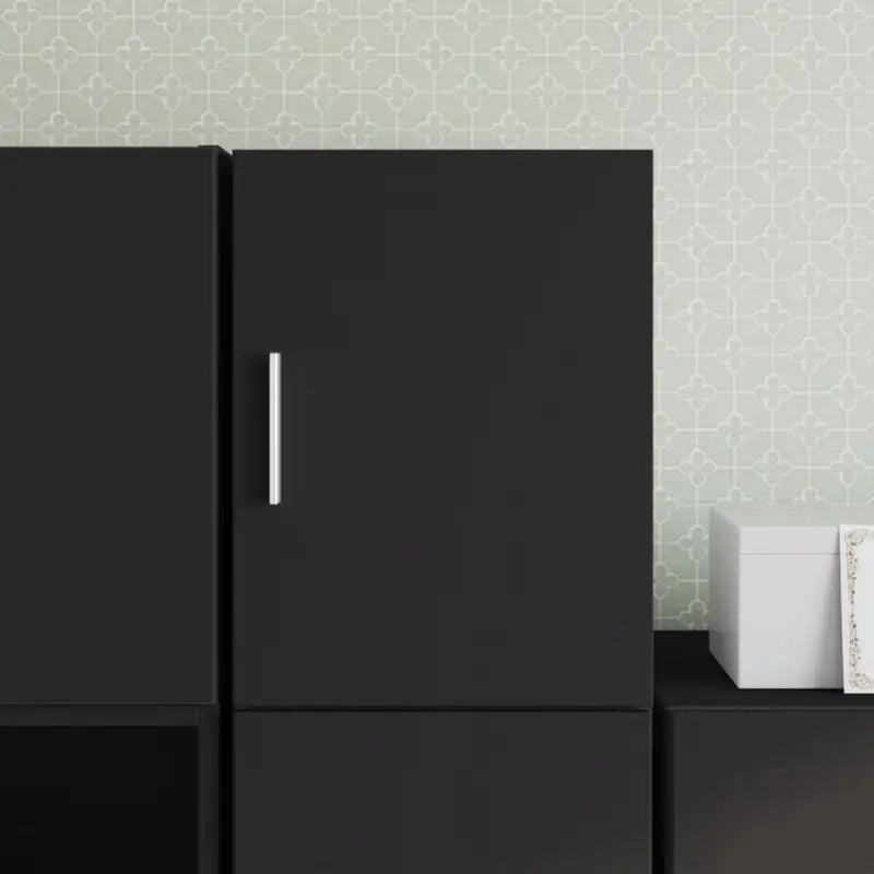 Decoratieve en praktische wandkast van bewerkt hout - Zwart / 1 - Dressoirs & buffetkasten