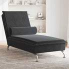 Decoratieve massage chaise longue met multiplex lattenbodem en fluweel gevoel - Zwart / 1 - Chaises longues