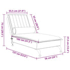 Decoratieve massage chaise longue met multiplex lattenbodem en zacht fluweel - Chaises longues