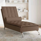 Decoratieve massage chaise longue voor een gezellige interieurvoetnoot - Bruin / 1 - Chaises longues