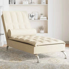 Decoratieve massage chaise longue voor een gezellige interieurvoetnoot - Crème / 1 - Chaises longues