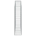 Decoratieve tuinbarrière van gegalvaniseerd ijzer met versterkte schanskorfhaken - Bloempotten & plantenbakken