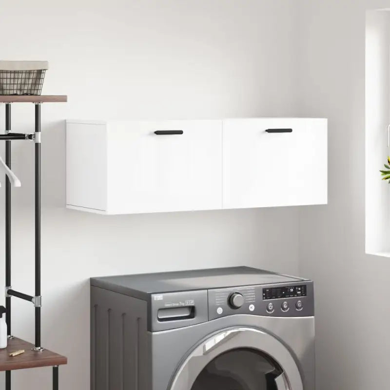 Decoreer met een wandkast van bewerkt hout voor een praktische uitstraling - Hoogglans wit / 100 x 36.5 x 35 cm / 1