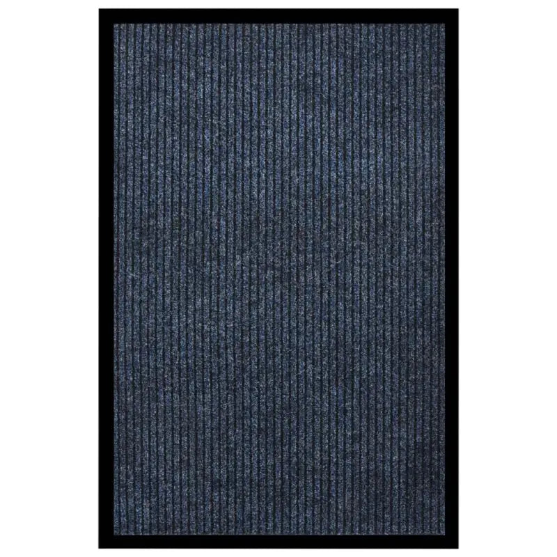 Deurmat met gestreept grijs en naaldvilt oppervlak voor vuilpreventie - Blauw / 80 x 120 cm / 1 - Deurmatten