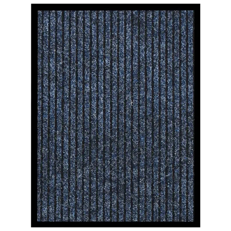 Deurmat met gestreept grijs en naaldvilt oppervlak voor vuilpreventie - Blauw / 40 x 60 cm / 1 - Deurmatten