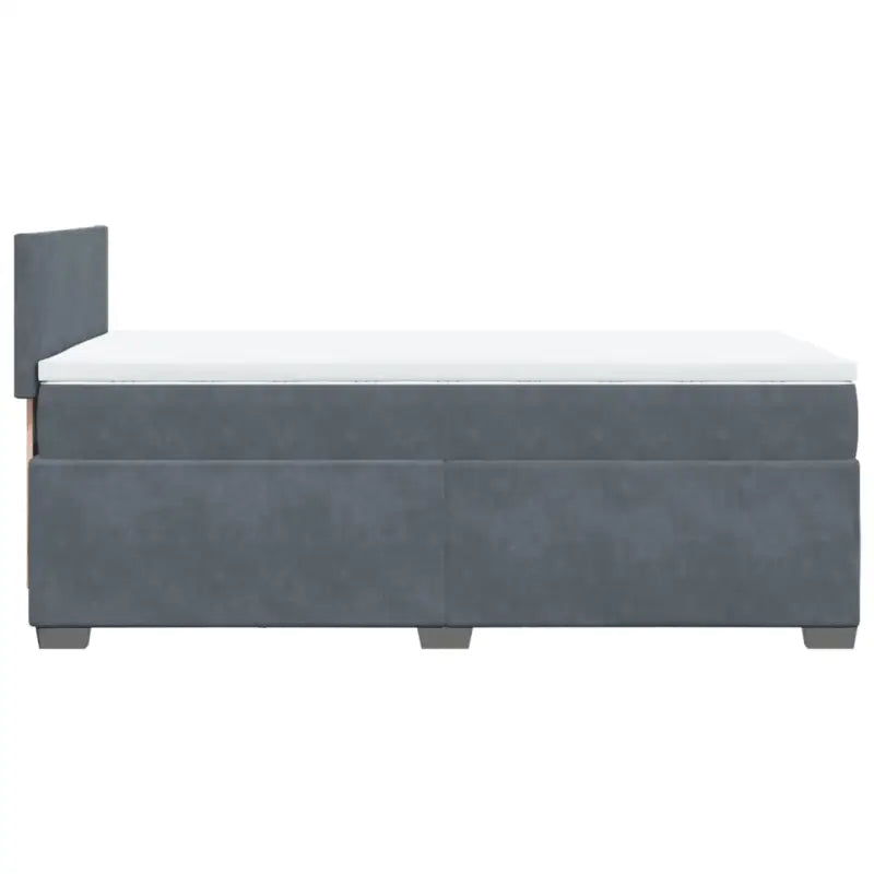 Donkergrijs boxspringbed met zacht fluweel en comfortabel vulling - Bedden & bedframes