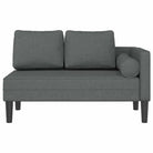 Donkergrijze chaise longue met comfortabel kussen voor ontspanning - Chaises longues