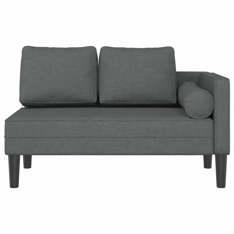 Donkergrijze chaise longue met comfortabel kussen voor ontspanning - Chaises longues