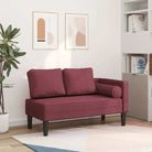 Donkergrijze chaise longue met comfortabel kussen voor ontspanning - Wijnrood / 1 - Chaises longues