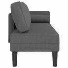 Donkergrijze chaise longue met comfortabel kussen voor ontspanning - Chaises longues