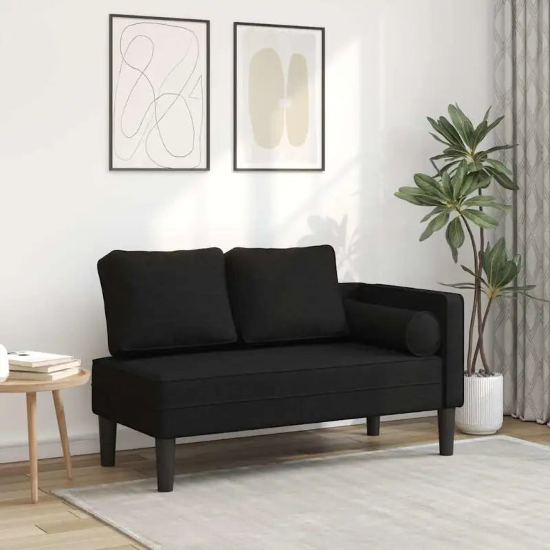 Donkergrijze chaise longue met comfortabel kussen voor ontspanning - Zwart / 1 - Chaises longues