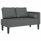Donkergrijze chaise longue met comfortabel kussen voor ontspanning - Chaises longues