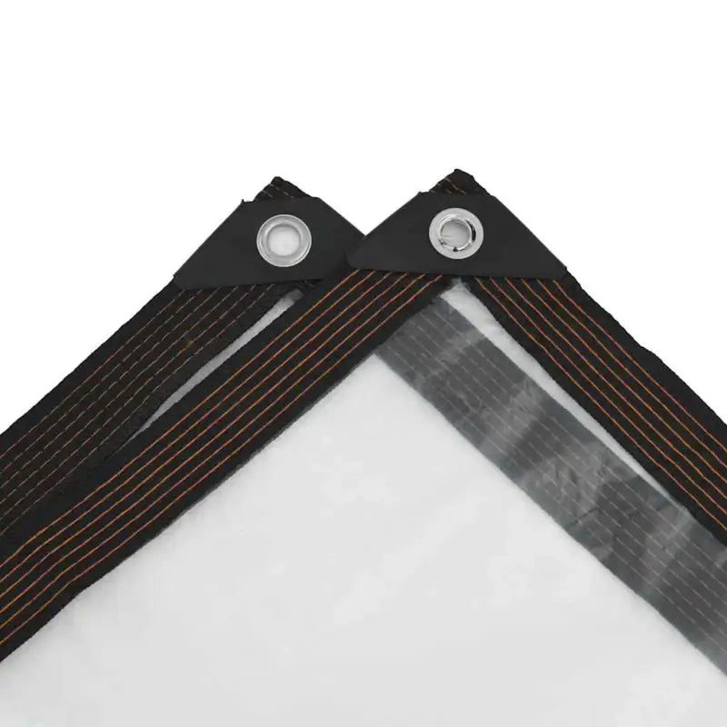 Doorzichtige zeildoek met zwart lint en vier hoeken voor bescherming - Afdekdoeken