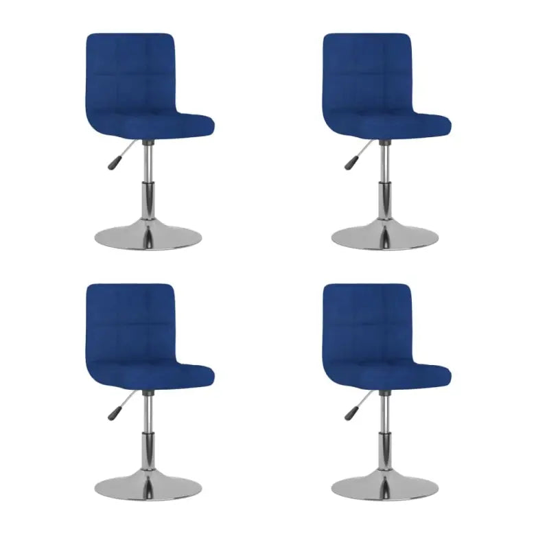 Draaibare Eetkamerstoelen met Comfort en Trendy Ontwerp - Blauw / 4 - Eetkamerstoelen