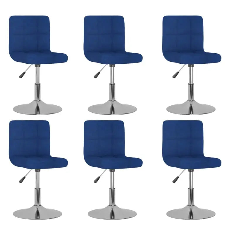Draaibare Eetkamerstoelen met Comfort en Trendy Ontwerp - Blauw / 6 - Eetkamerstoelen
