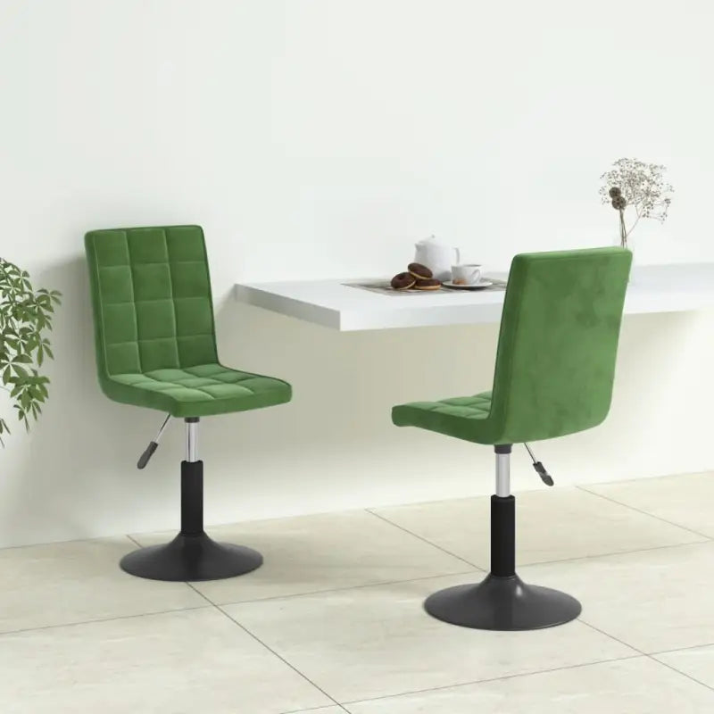 Draaibare eetstoelen met fluweel voor een moderne keukenstijl - Donkergroen / 2 - Eetkamerstoelen