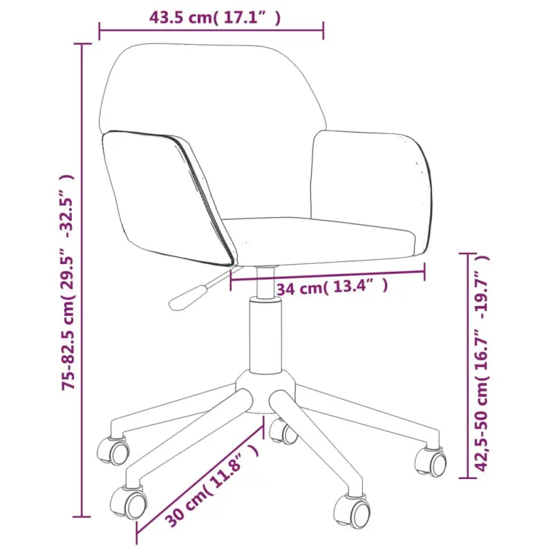 Draaibare eettafelstoelen met elegant ontwerp en ademende stof - Eetkamerstoelen