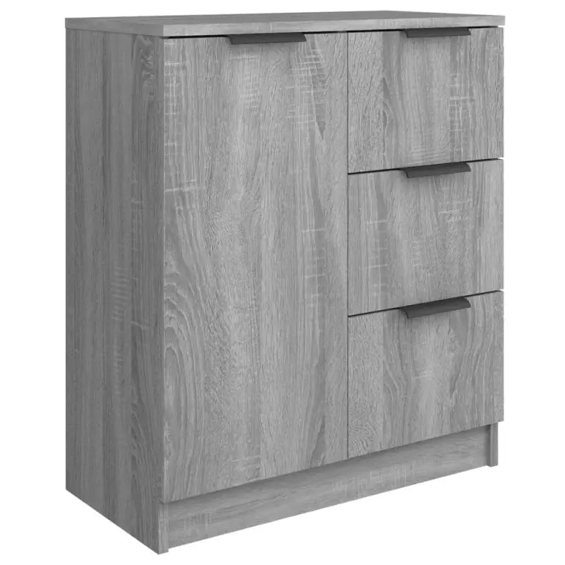 Dressoir in grijs sonoma eiken met bewerkt hout voor een moderne uitstraling - Dressoirs & buffetkasten