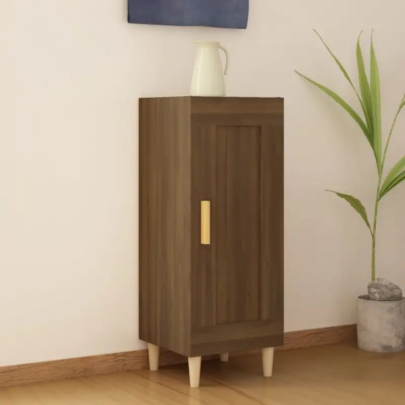 Dressoir met bewerkt hout en houten poten voor je kamer - Dressoirs & buffetkasten