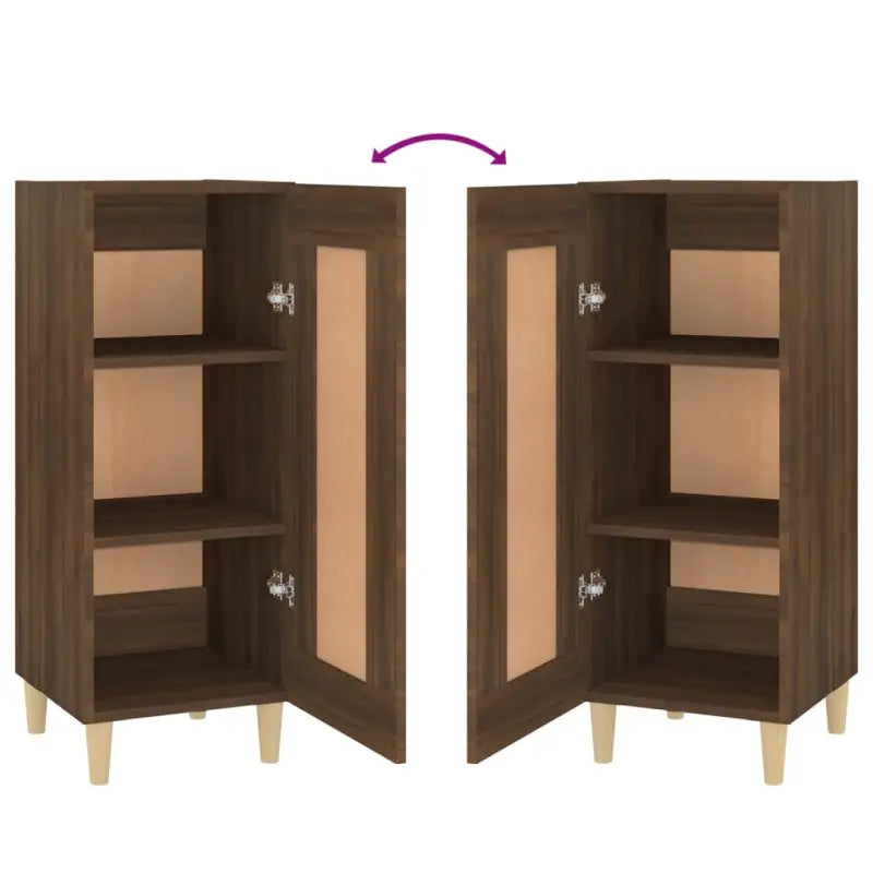 Dressoir met bewerkt hout en houten poten voor je kamer - Dressoirs & buffetkasten