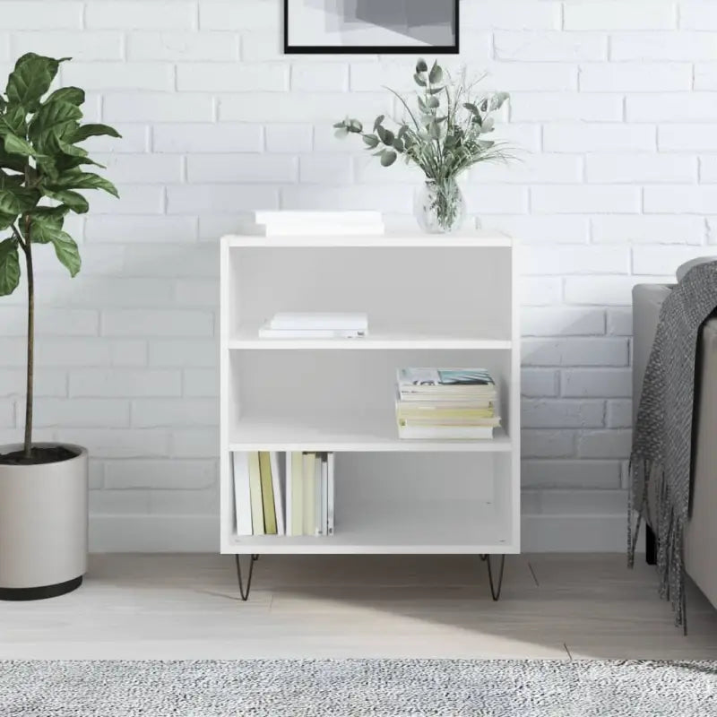 Dressoir met bewerkt hout en ijzeren poten voor een tijdloze uitstraling - Wit / 1 - Dressoirs & buffetkasten