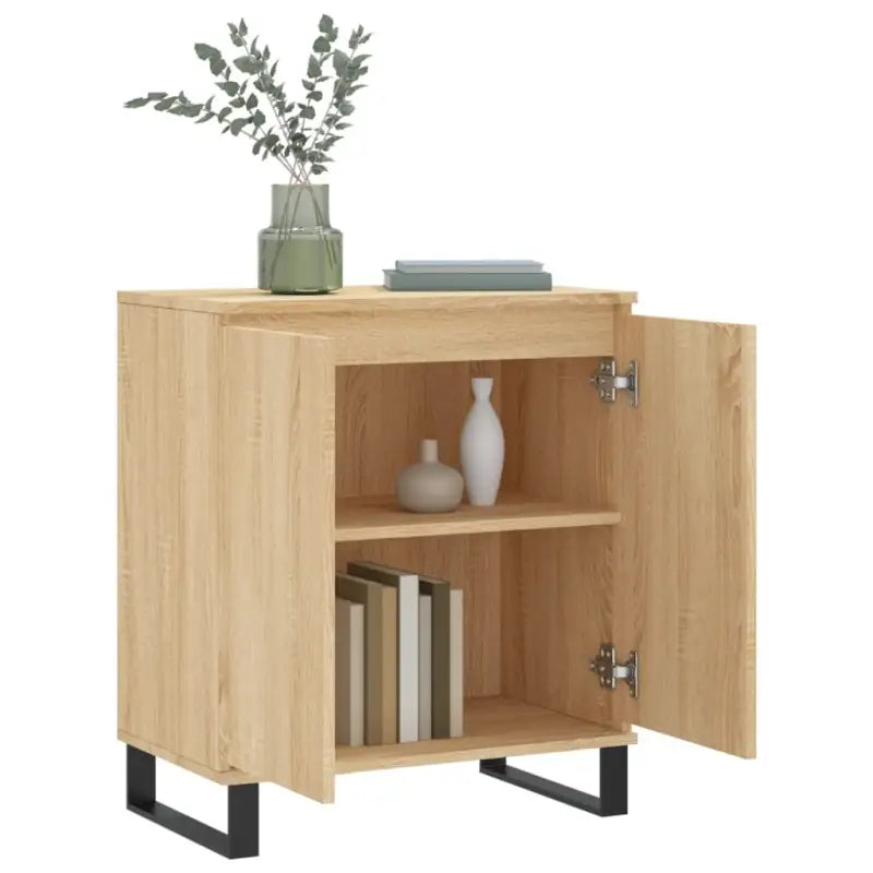 Dressoir met bewerkt hout en ijzeren poten voor een tijdloze look - Dressoirs & buffetkasten