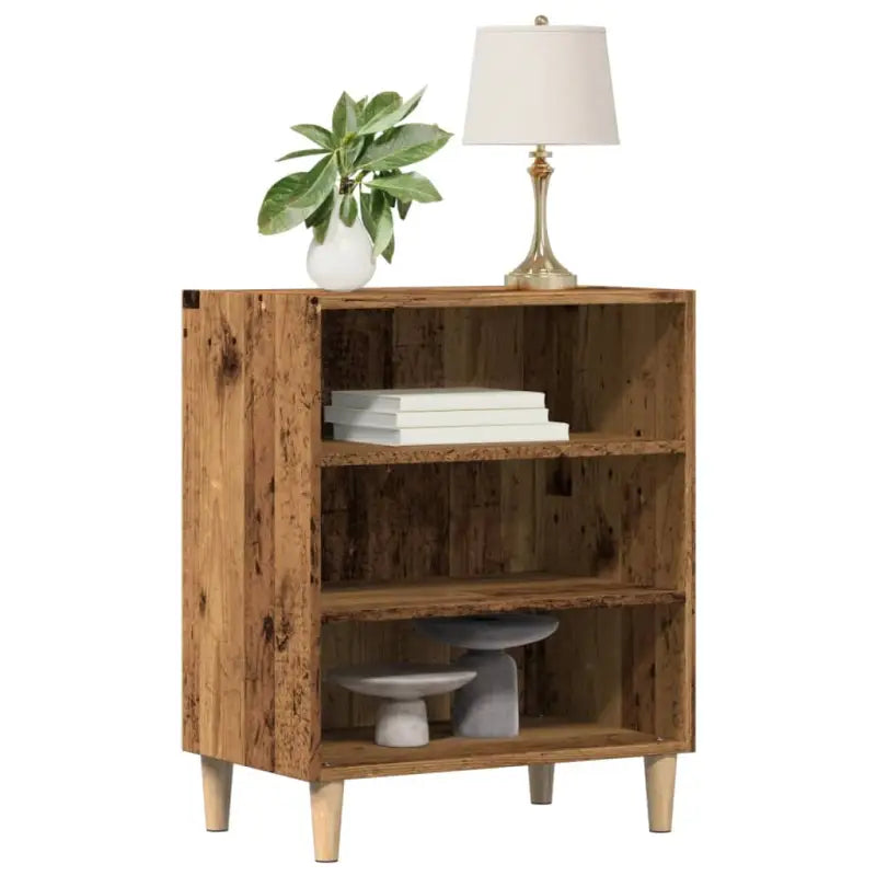 Dressoir met bewerkt hout en stabiele houten poten - Oud hout / 1 - Dressoirs & buffetkasten