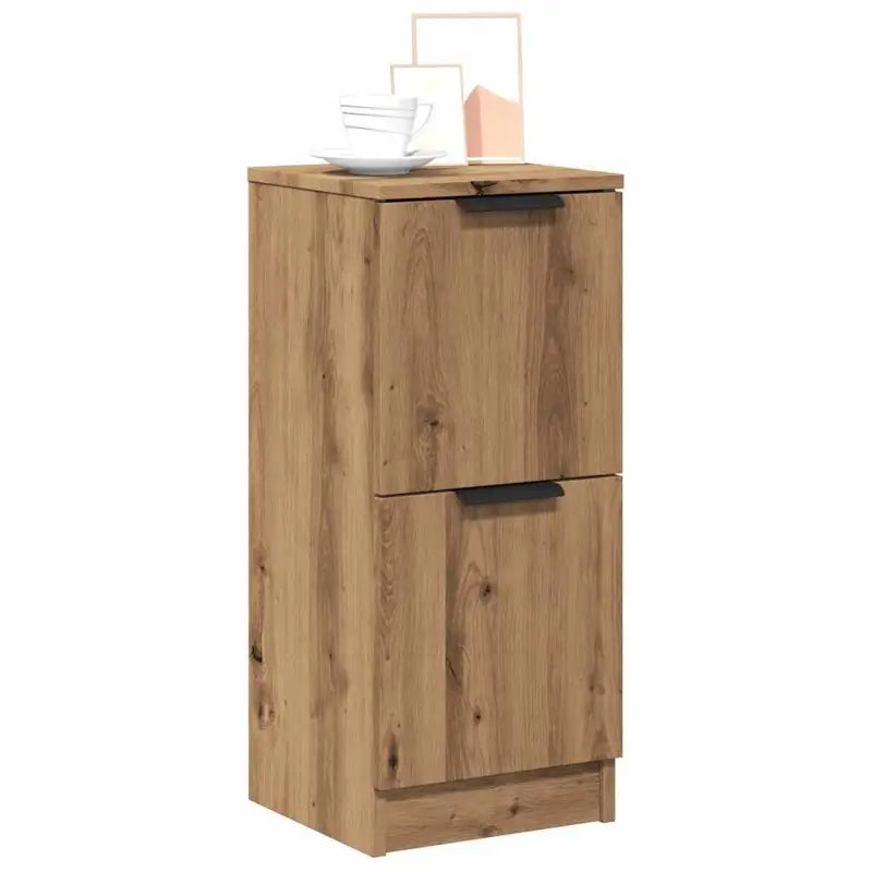 Dressoir met bewerkt hout voor een minimalistische uitstraling - artisanaal eikenkleurig / 2 - Dressoirs & buffetkasten
