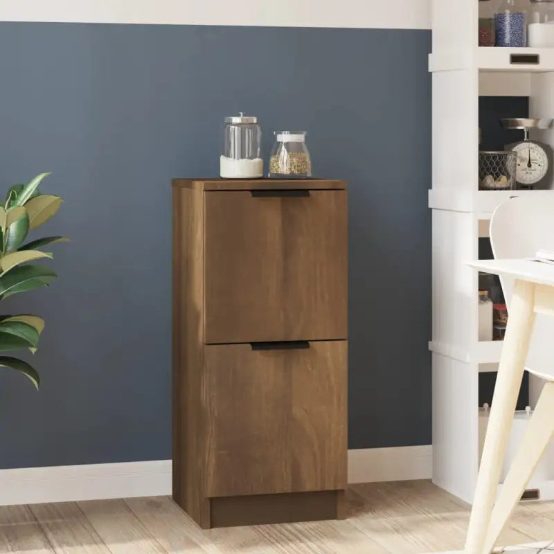 Dressoir met bewerkt hout voor een minimalistische uitstraling - bruin eikenkleur / 1 - Dressoirs & buffetkasten