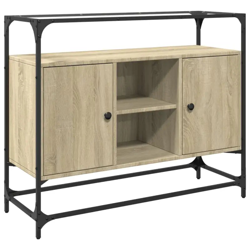 Dressoir met glazen blad en tijdloze uitstraling van duurzaam bewerkt hout - Dressoirs & buffetkasten
