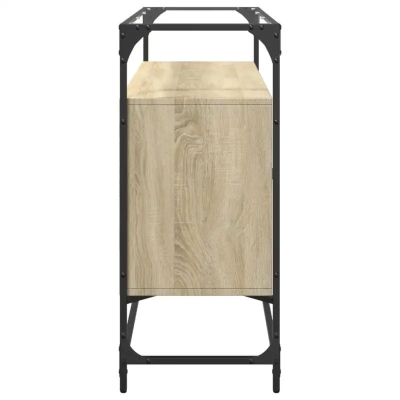 Dressoir met glazen blad en tijdloze uitstraling van duurzaam bewerkt hout - Dressoirs & buffetkasten