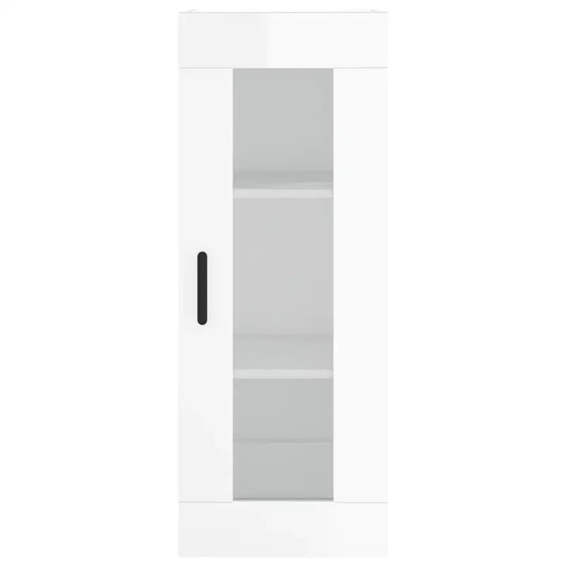 Dressoir met hoogglans wit en bewerkt hout voor een elegante interieur - Dressoirs & buffetkasten