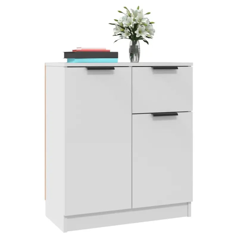 Dressoir met stevig blad en bewerkt hout voor een minimalistisch interieur - Wit / 1 - Dressoirs & buffetkasten