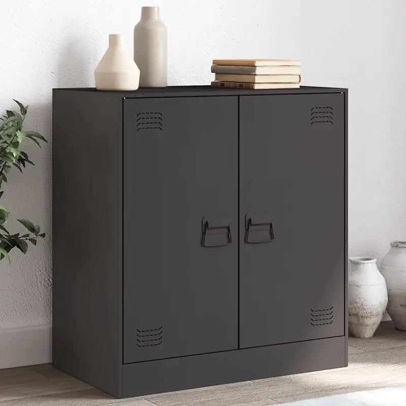 Dressoir met stevig koudgewalst staal frame voor een moderne woonkamer - Zwart / 1 - Dressoirs & buffetkasten