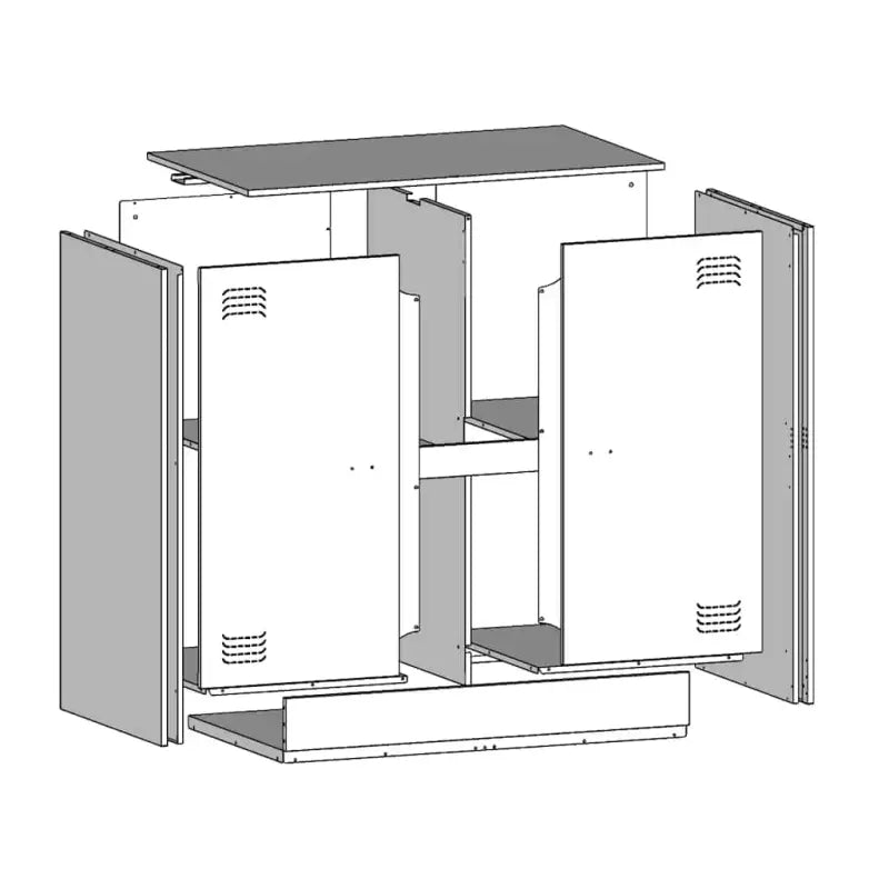 Dressoir met stevig koudgewalst staal frame voor een moderne woonkamer - Dressoirs & buffetkasten