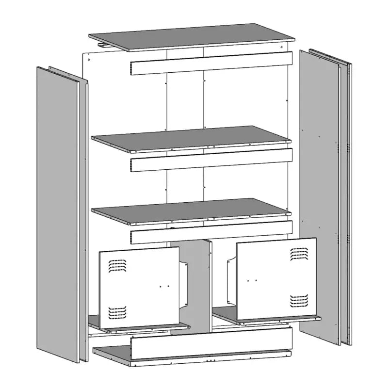 Dressoir met stevig koudgewalst staal frame voor een trendy kamer - Dressoirs & buffetkasten