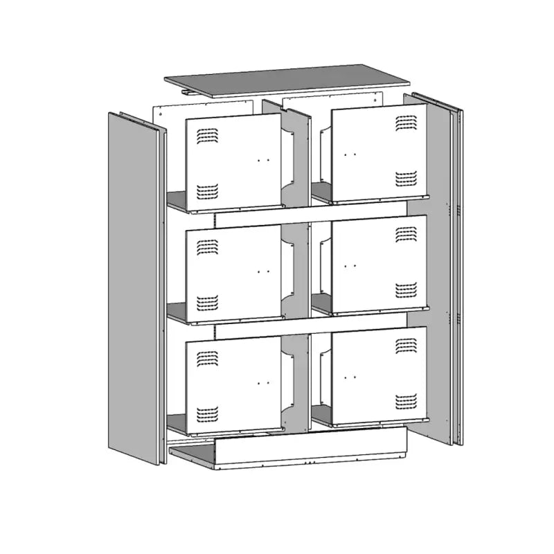 Dressoir met stevig koudgewalst staal frame voor een trendy woonkamer - Dressoirs & buffetkasten