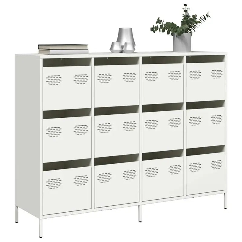 Dressoir van koudgewalst staal met stevig tafelblad voor je interieur - Wit / 1 - Dressoirs & buffetkasten