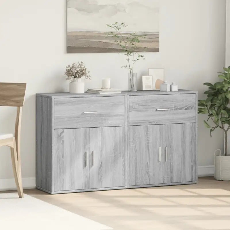 Dressoirs en buffetkasten van bewerkt hout met trendy en duurzame stijl - Grijs sonoma / 1 - Dressoirs & buffetkasten