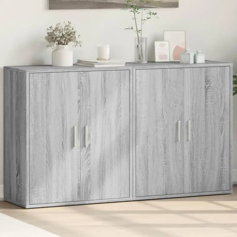 Dressoirs en buffetkasten van bewerkt hout met trendy en praktische uitstraling - Grijs sonoma / 1 - Dressoirs &