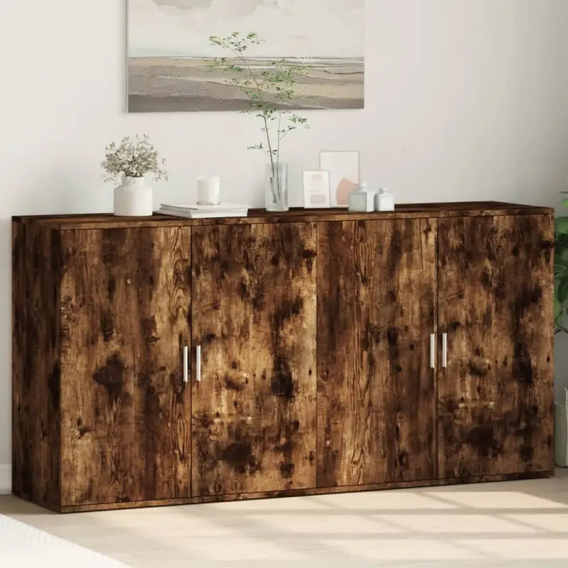Dressoirs en buffetkasten van bewerkt hout voor een stijlvol interieur - Gerookt eiken / 1 - Dressoirs & buffetkasten