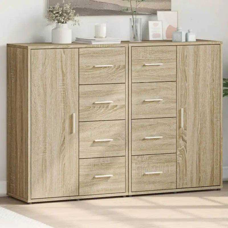 Dressoirs en buffetkasten van bewerkt hout voor een trendy interieur - Sonoma eiken / 1 - Dressoirs & buffetkasten